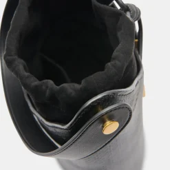 Harriet Bucket Bag Black Snake Leather