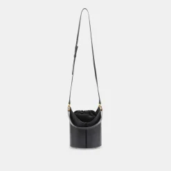 Harriet Bucket Bag Black Snake Leather