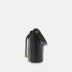 Harriet Bucket Bag Black Snake Leather