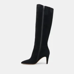 Haze Wide Calf Boots Onyx Suede