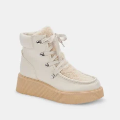 Jasmin Boots Ivory Leather