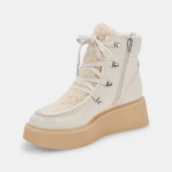 Jasmin Boots Ivory Leather