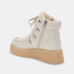 Jasmin Boots Ivory Leather