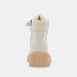 Jasmin Boots Ivory Leather