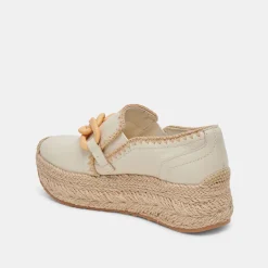 Jhenee Espadrille Sneakers Ivory Leather