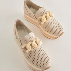 Jhenee Perforated Sneakers Sand Nubuck