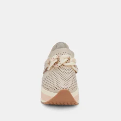 Jhenee Perforated Sneakers Sand Nubuck