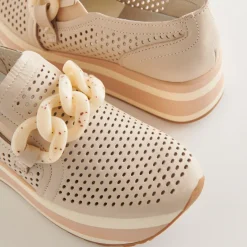 Jhenee Perforated Sneakers Sand Nubuck