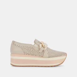 Jhenee Perforated Sneakers Sand Nubuck