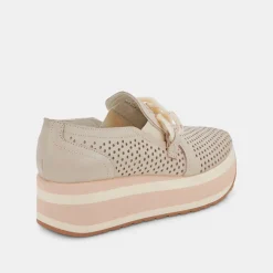 Jhenee Perforated Sneakers Sand Nubuck