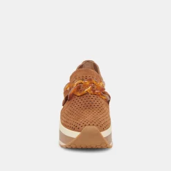Jhenee Perforated Sneakers Pecan Suede