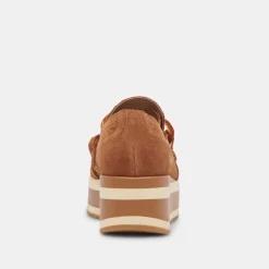 Jhenee Perforated Sneakers Pecan Suede