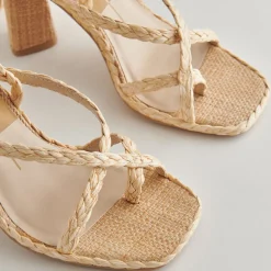 Joelle Heels Lt Natural Raffia