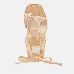 Joelle Heels Lt Natural Raffia