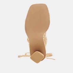 Joelle Heels Lt Natural Raffia
