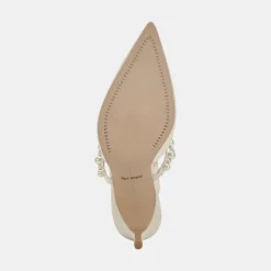 Kanika Pearl Heels Vanilla Silk