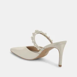Kanika Pearl Heels Vanilla Silk