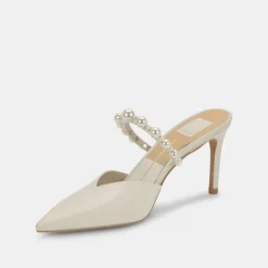 Kanika Pearl Heels Vanilla Silk