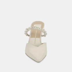 Kanika Pearl Heels Vanilla Silk