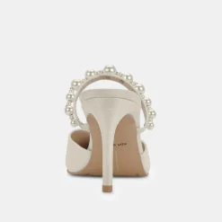 Kanika Pearl Heels Vanilla Silk