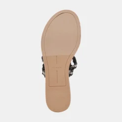 Khloe Sandals Black Rhinestone