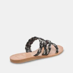 Khloe Sandals Black Rhinestone