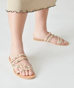 Khloe Sandals Natural Rhinestone