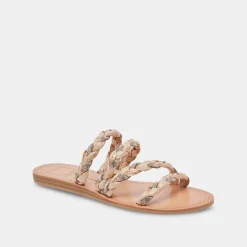 Khloe Sandals Natural Rhinestone