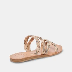 Khloe Sandals Natural Rhinestone