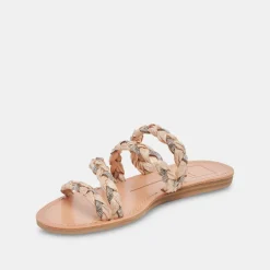 Khloe Sandals Natural Rhinestone