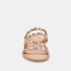 Khloe Sandals Natural Rhinestone