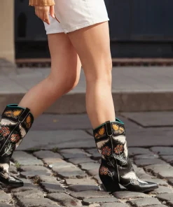 Lelou Boots Black Multi Leather