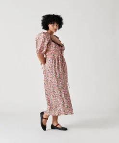 Lilly Ballet Flats Black Multi Satin