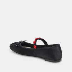 Lilly Ballet Flats Black Multi Satin