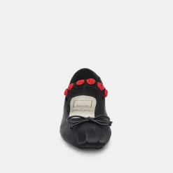 Lilly Ballet Flats Black Multi Satin