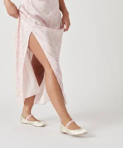 Lilly Ballet Flats Ivory Multi Satin