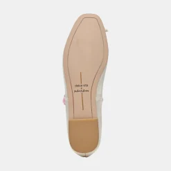 Lilly Ballet Flats Ivory Multi Satin