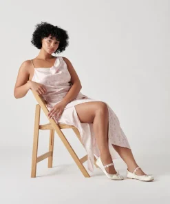 Lilly Ballet Flats Ivory Multi Satin