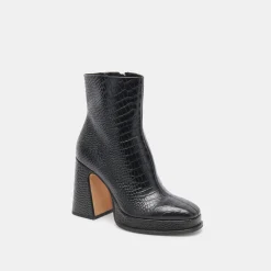 Lochly Boots Noir Embossed Leather
