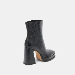 Lochly Boots Noir Embossed Leather