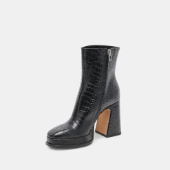 Lochly Boots Noir Embossed Leather