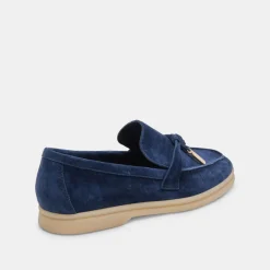 Lonzo Flats Navy Suede
