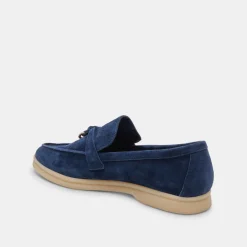 Lonzo Flats Navy Suede