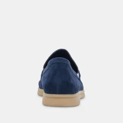 Lonzo Flats Navy Suede
