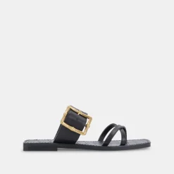 Lowyn Sandals Black Leather