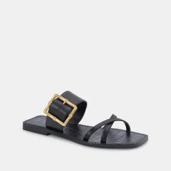 Lowyn Sandals Black Leather