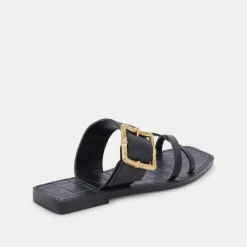 Lowyn Sandals Black Leather