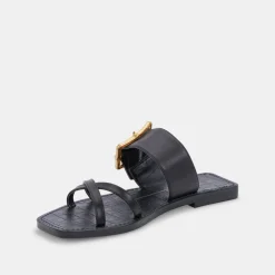 Lowyn Sandals Black Leather