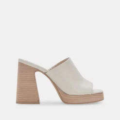 Lukas Heels Ivory Leather