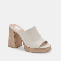 Lukas Heels Ivory Leather